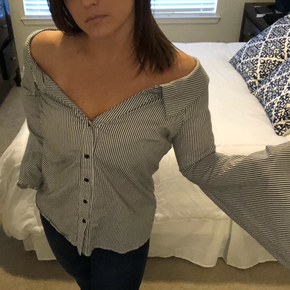 Nordstrom off shoulder button up